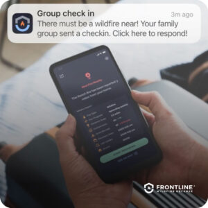 Frontline Wildfire Tracker app.