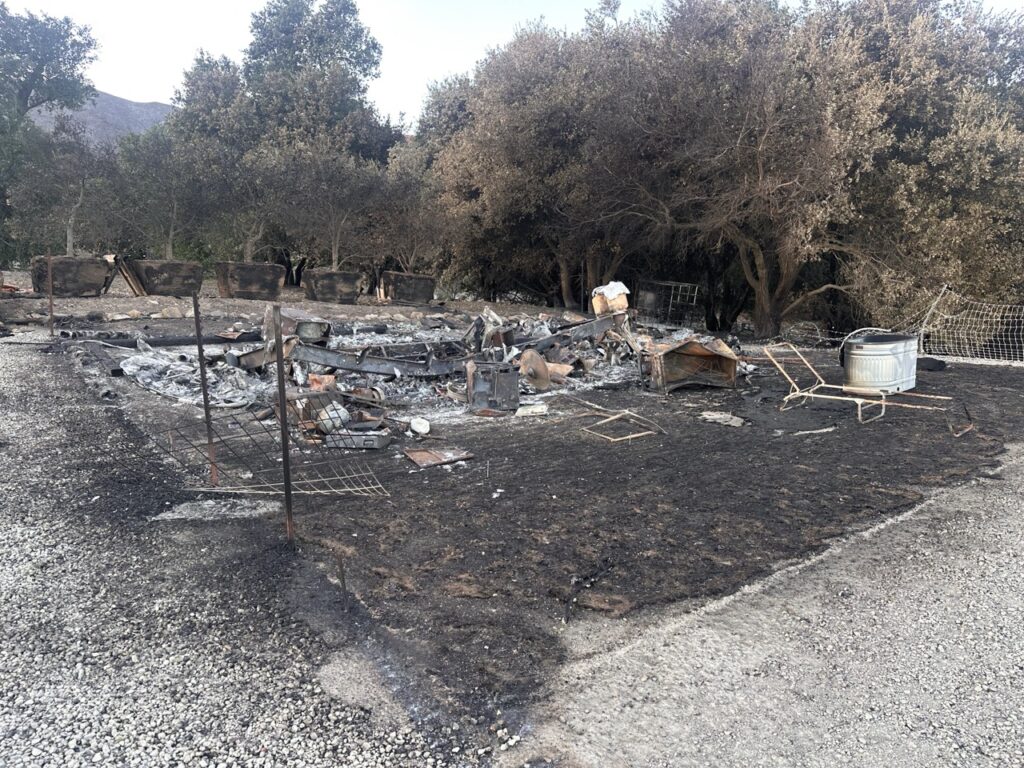 Roof sprinklers were not installed on the a trailer that was lost during the Franklin Fire 